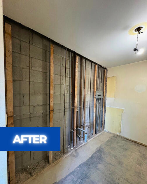 Apartment kitchen after demolition Apartment kitchen after demolition